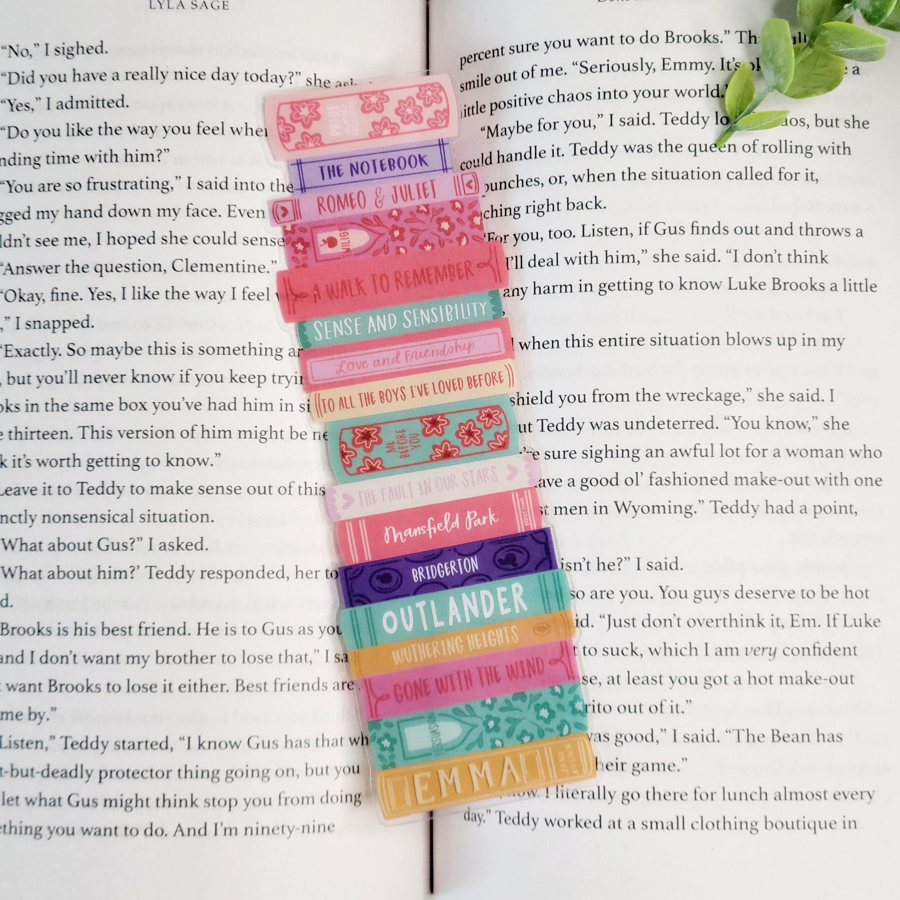 Romance Novels Book Stack Transparent Bookmark book cover