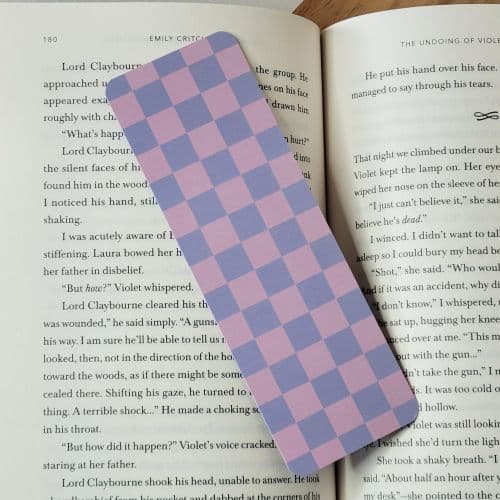 Cotton Candy Checkered Bookmark book cover