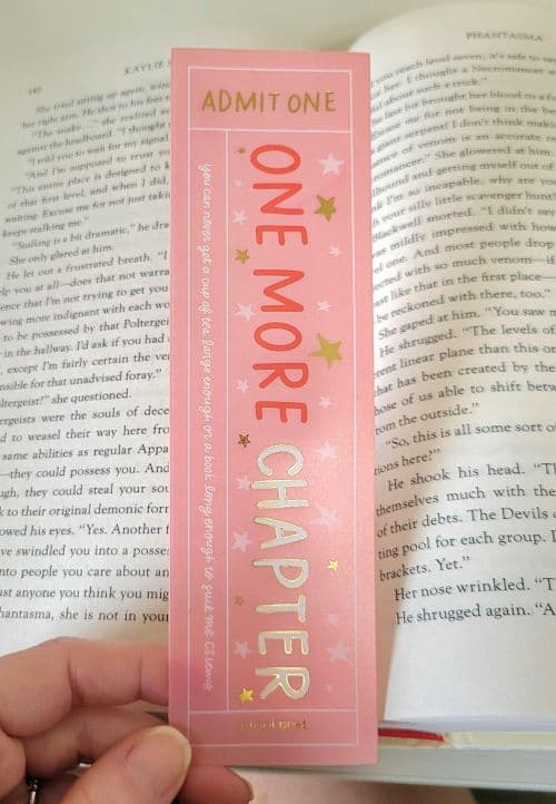 One More Chapter Acetate Bookmark book cover