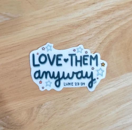 Love Them Anyway Sticker book cover